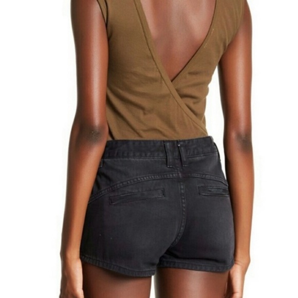 Free People Sweet Surrender black denim shorts 25 - Picture 2 of 12
